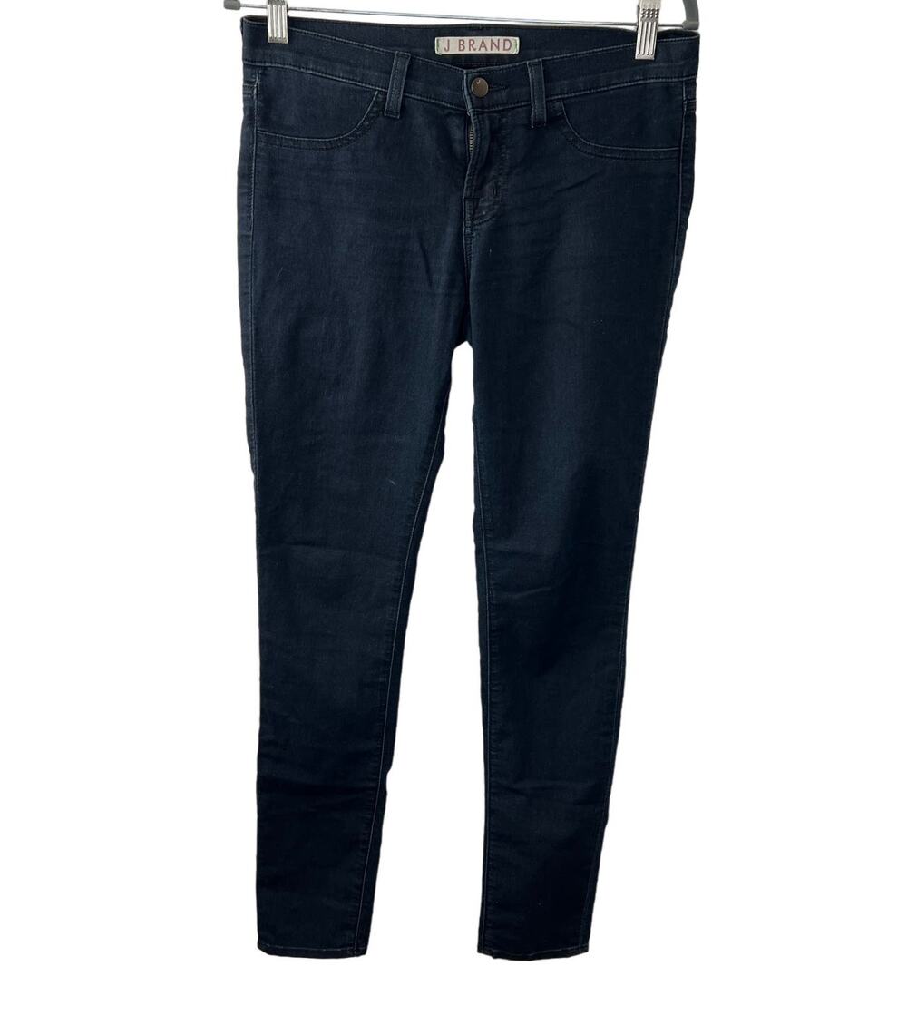 J BRAND Blue Dark Wash Cotton Blend Low-Rise Olympia Skinny Denim Jeans Size 29